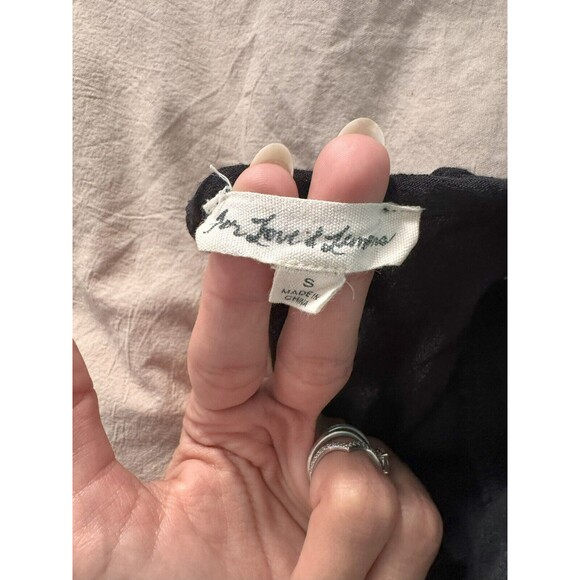 For Love & Lemons Womens S Black Cap Ruffle Mockingbird Shift Dress Babydoll - Picture 4 of 9